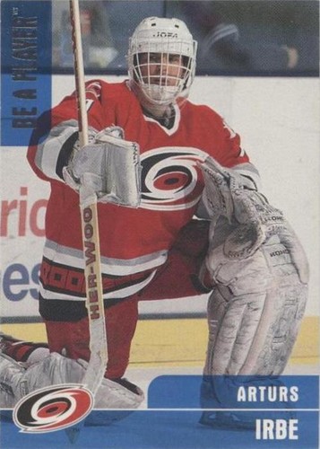 1999-00 In the Game Be A Player Memorabilia - Arturs Irbe #4