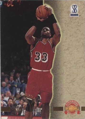 1996-97 Score Board Autographed Basketball - Alonzo Mourning #47