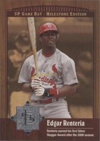 2001 SP Game Bat Edition Milestone - Edgar Renteria #54