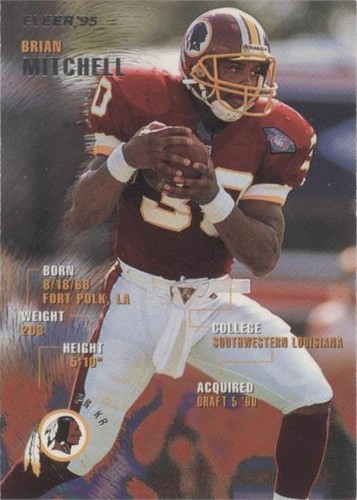 1995 Fleer Brian Mitchell #389