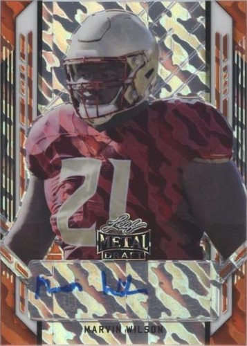 2021 Leaf Metal Draft Marvin Wilson #PA-MW1