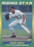 1992 Score 100 Hottest Rookies - David Segui #33
