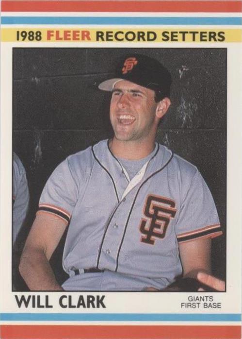 Fleer Baseball Record Setters 1988 - Will Clark #6