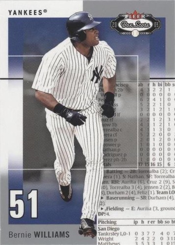 2003 Fleer Box Score - Bernie Williams #91