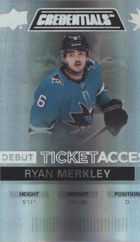 2021-22 Upper Deck Credentials - Ryan Merkley #109