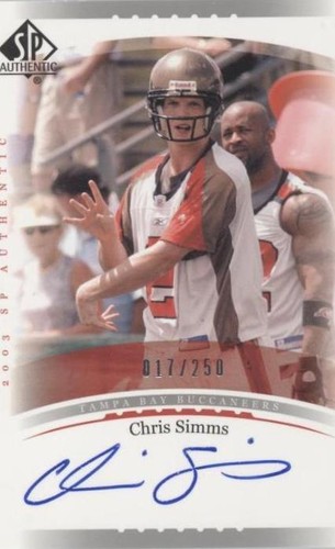 2003 SP Authentic Chris Simms #212
