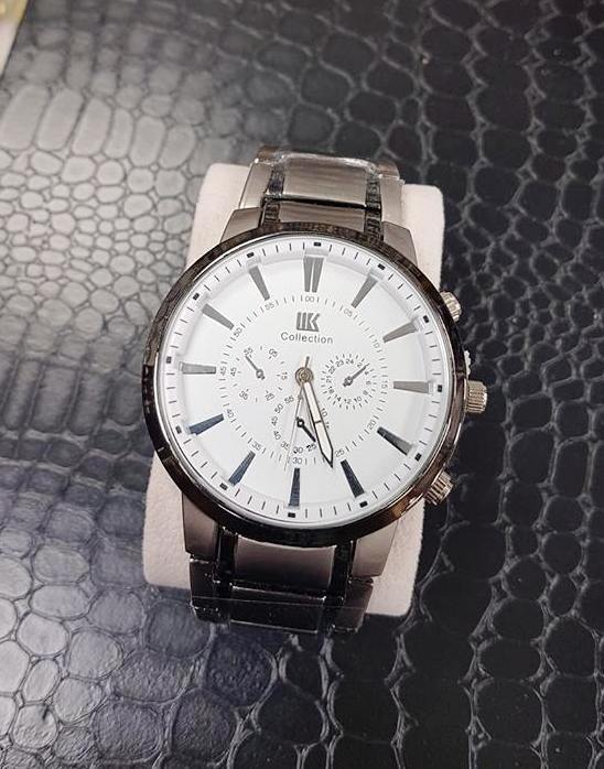 Orologio Da Polso IK Collection Uomo Analogico Quarzo Grande Grigio Bianco lac