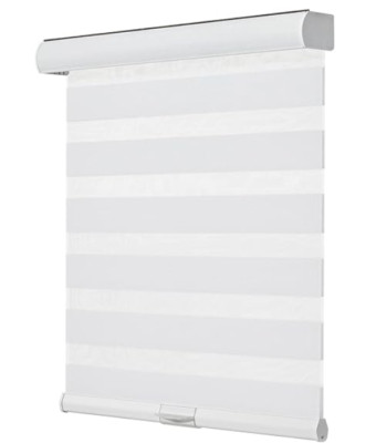 Persilux Cordless Zebra Blinds for Windows (23'' W X 72'' H, White)