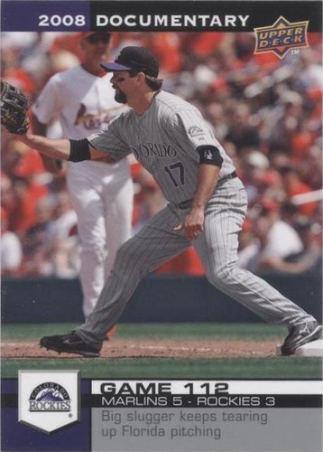 2008 Upper Deck Documentary - Todd Helton #3300
