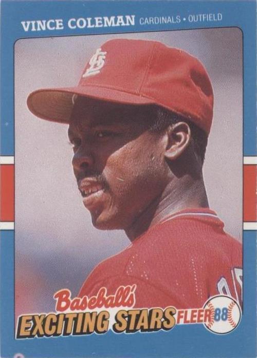 Fleer Baseball's Eciting Stars 1988 - Vince Coleman #11