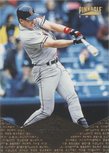 1997 TIM SALMON PINNACLE CERTIFIED MIRROR GOLD W/COATING #23