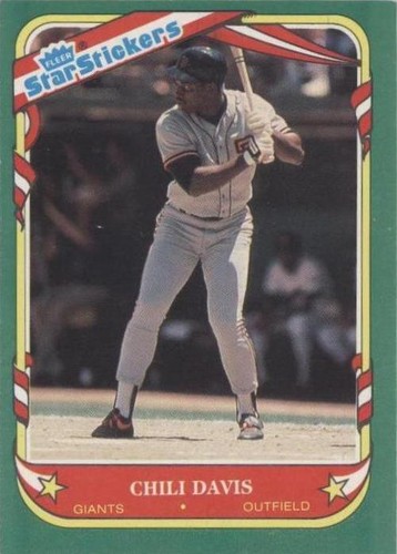 1987 Fleer Star Stickers - Chili Davis #29