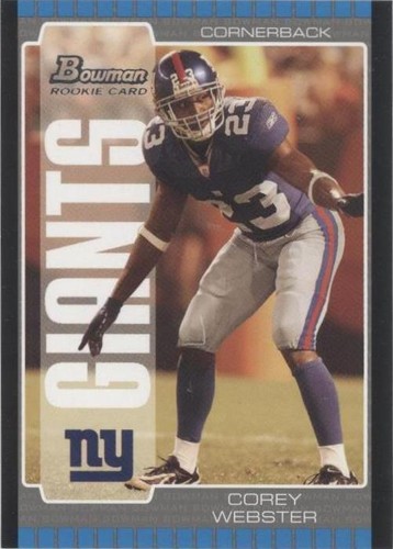 2005 Bowman Corey Webster #213