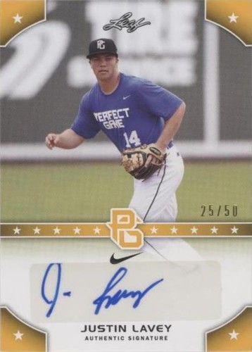 2015 Leaf Perfect Game National Showcase - Justin Lavey #PG-JL3