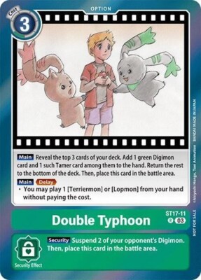Double Typhoon Alternate Art Foil - ST17-11 NM - Digimon TCG 2