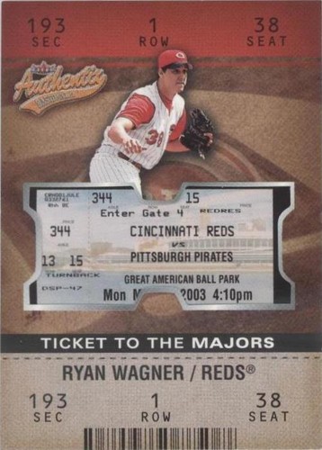 2003 Fleer Authentix - Ryan Wagner #A-166