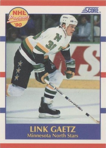 1990 Score Canadian #411 Link Gaetz Hockey Minnesota North Stars