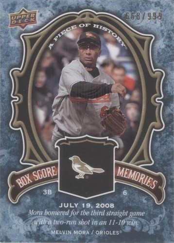2009 Upper Deck A Piece of History - Melvin Mora #BSM-MM