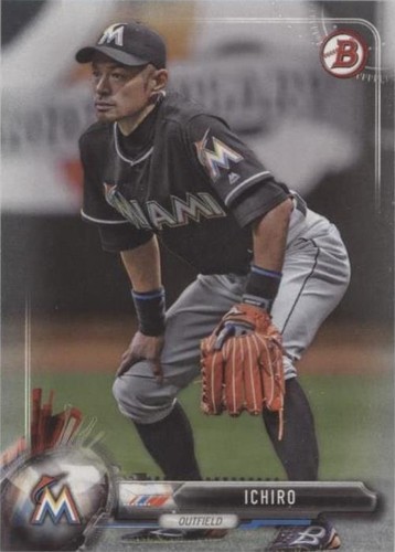 2017 Bowman Chrome Orange Refractors #8 Ichiro /25 - NM-MT