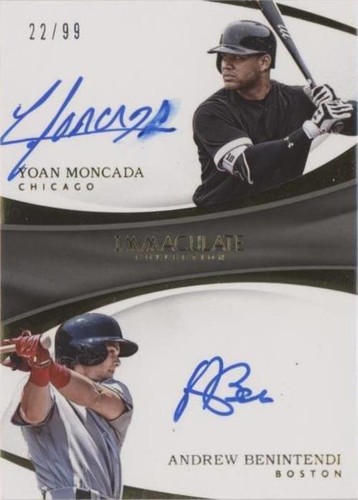 2017 Panini Immaculate Collection - Andrew Benintendi Yoan Moncada #DA-MB