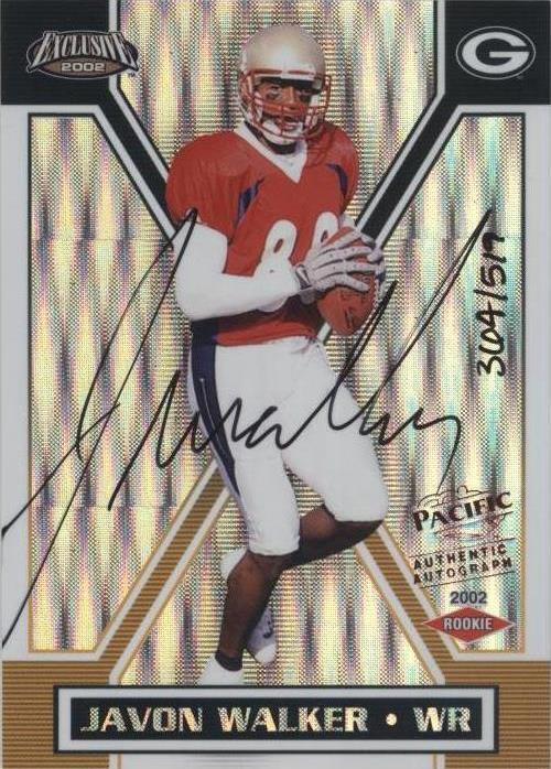 2002 Pacific Exclusive Javon Walker #191