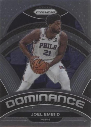 PANINI NBAカード PRIZM JOEL EMBIID 76ERS #3 送料無料 中古 IT2 2023-24 Panini Prizm #20 Joel Embiid Dominance Silver Prizm