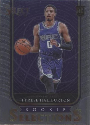 2020-21 Select Tyrese Haliburton Blue White Purple Cracked