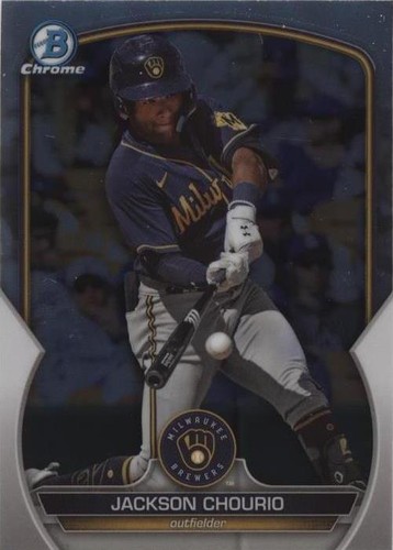 2023 Bowman Draft - Jackson Chourio #BD-156 Aqua & Pink