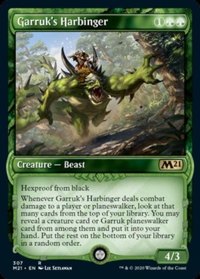 Garruk's Harbinger (Showcase) - Light Play English MTG Magic 2021 Core Set