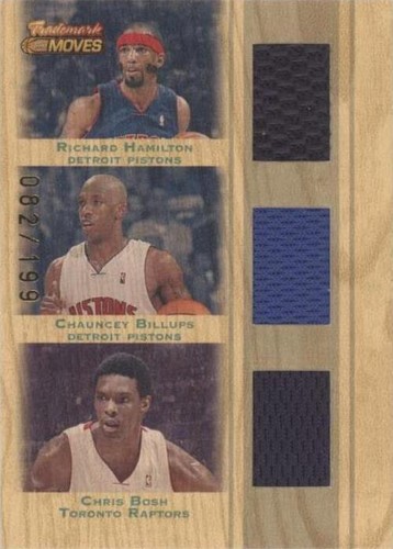 2007-08 Topps Trademark Moves - Chris Bosh/Chauncey Billups/Richard Hamilton #TTR-HBB