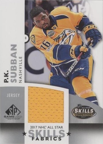 2017-18 SP Game Used - P. K. Subban #AS-PS