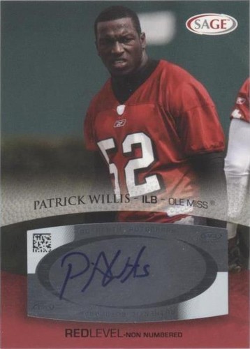 2007 SAGE Autographed Football Patrick Willis #A59