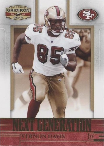 2007 Donruss Gridiron Gear Vernon Davis #NG-37