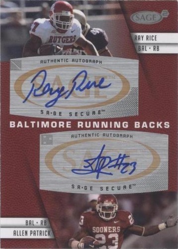 2008 SAGE Squared Allen Patrick Ray Rice #A-76