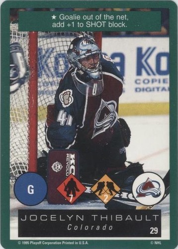 1995-96 Playoff One on One Challenge - Jocelyn Thibault #29