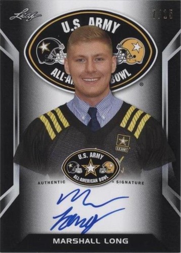 2016 Leaf U.S. Army All-American Bowl Marshall Long #ATA-ML2