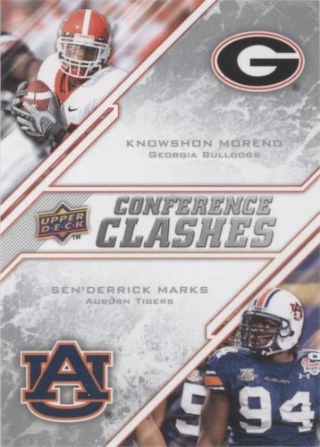 2009 Upper Deck Draft Edition Knowshon Moreno Sen'derrick Marks #258