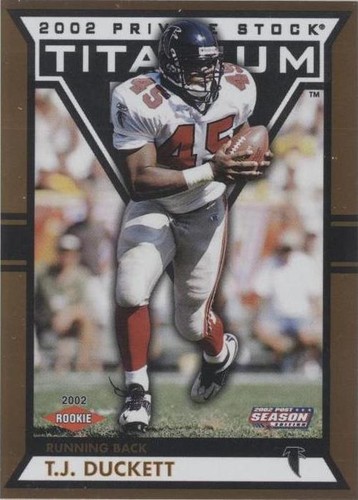 2002 Pacific Private Stock Titanium Postseason T.J. Duckett #3