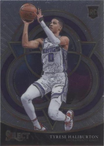 2020-21 Select Tyrese Haliburton Blue White Purple Cracked