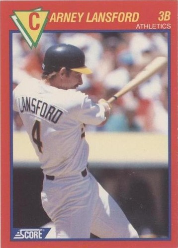 1989 Score 100 Hottest Players - Carney Lansford #12