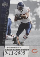 2006 Upper Deck Rookie Debut Cedric Benson #GDD-CB
