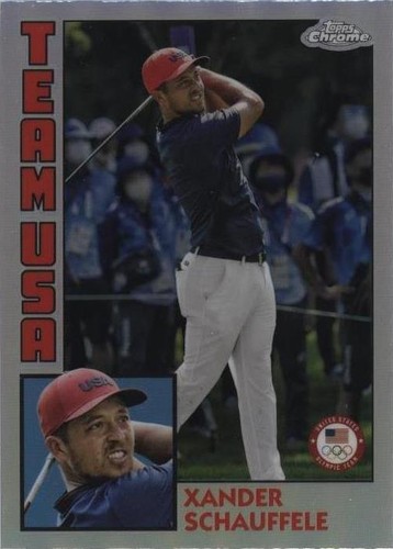 2024 Topps Chrome U.S. Olympic & Paralympic Team and Hopefuls - Xander Schauffele #84T-2