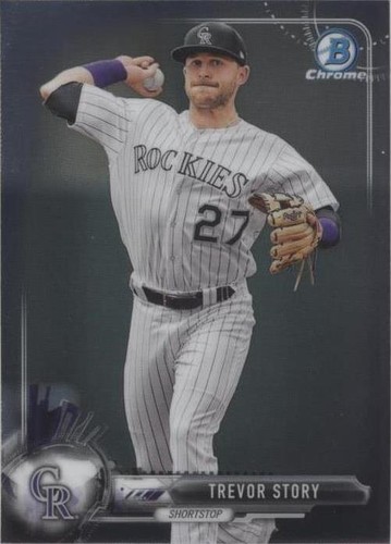 2017 Bowman Chrome #55 Trevor Story Blue Refractor # 123/150
