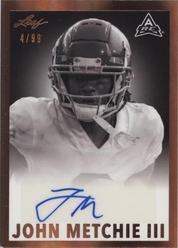2021 Leaf Memories John Metchie III #BW-JM1