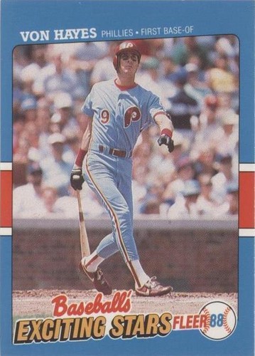 1988 Fleer Baseball's Exciting Stars - Von Hayes #18