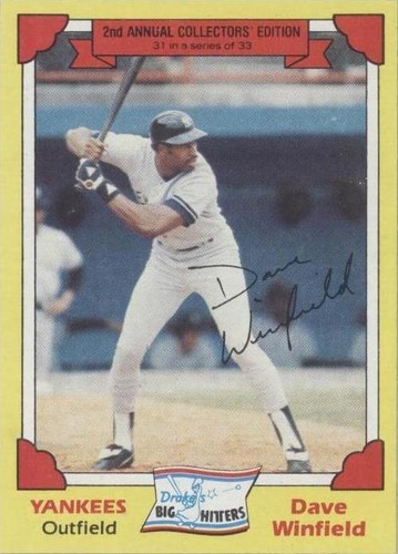 1982 Topps Drake's Big Hitters - Dave Winfield #31