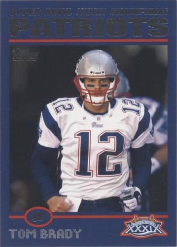 2005 Topps New England Patriots Super Bowl XXXIX Champions Football Trading Cards