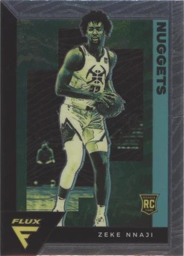 Zeke Nnaji RC 2020-21 Panini Flux Fanatics Cracked Ice #247