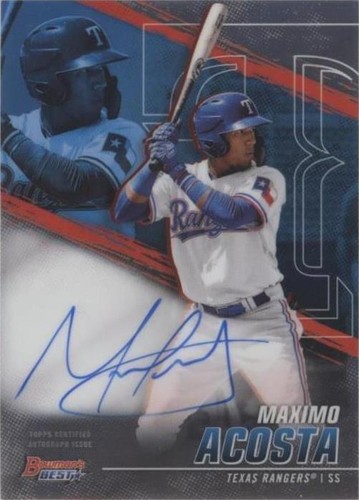ボウマンズベスト　サーテファイドオートグラフイシュー　トッドウォーカー　サイン 2021 Bowman's Best Baseball No B21 VA Victor Acosta