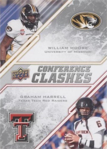 2009 Upper Deck Draft Edition Graham Harrell William Moore #253
